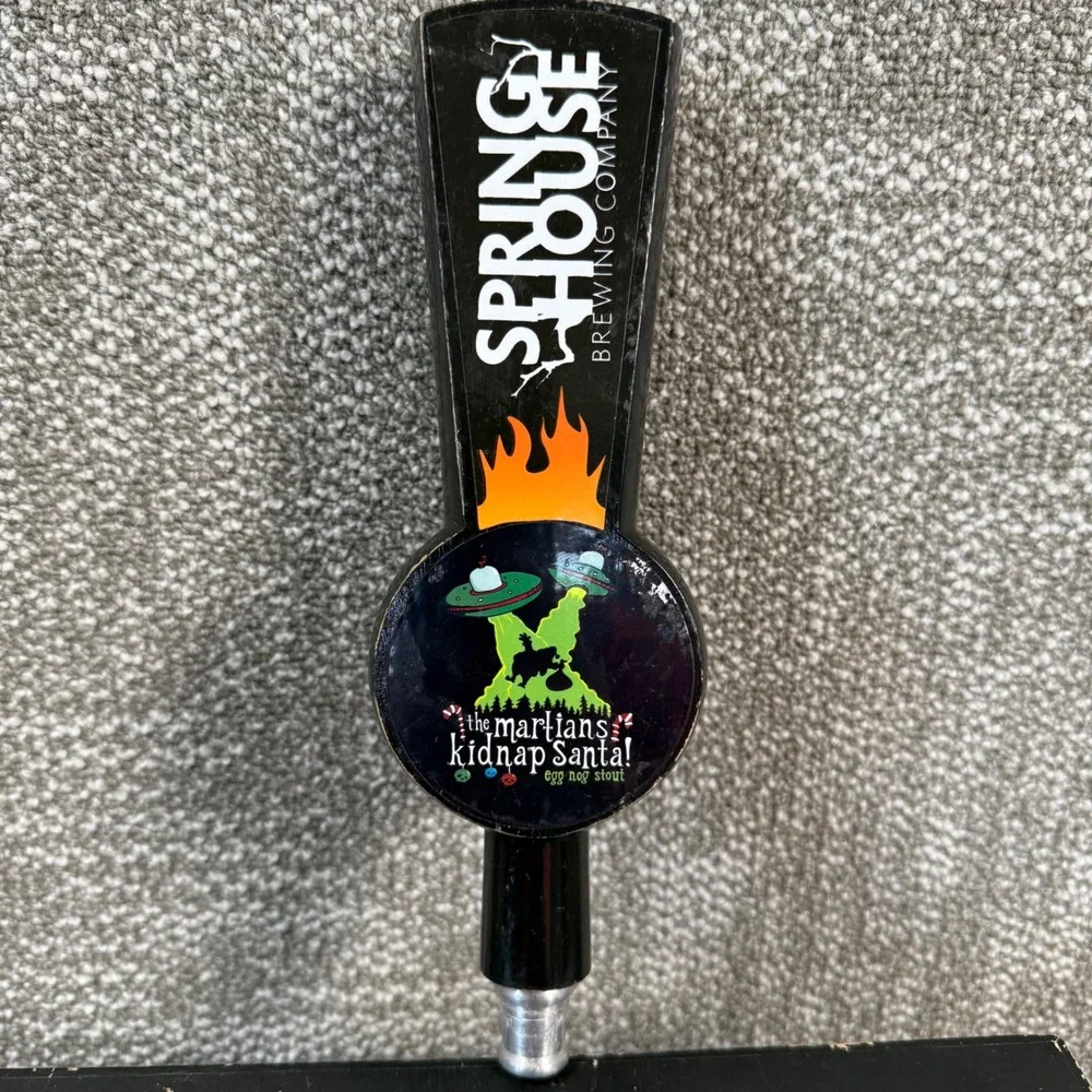 Spring House Brewing The Martians Kidnap Santa Beer Tap Handle Stout Barware